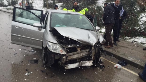 Emniyet müdürü feci kaza sonrası...