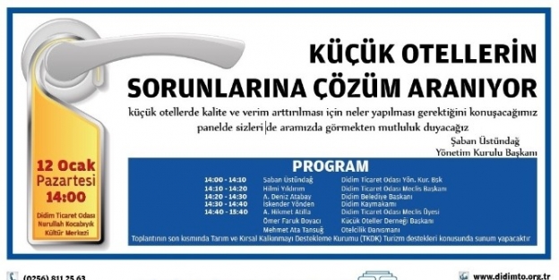 Didim’de Ertelenen Küçük Oteller Toplantısı 12 Ocak’ta Yapılacak