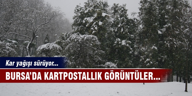 Bursa'dan kar manzaraları