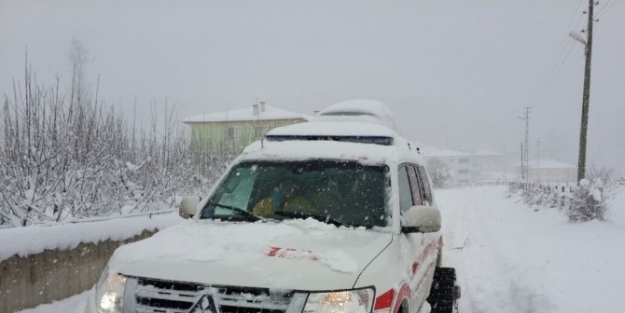 Yaşlı Adamın İmdadina Paletli Ambulans Yetişti