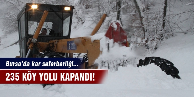 Bursa'da 235 köy yolu kapandı