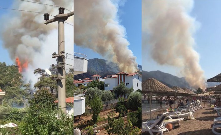 Marmaris İçmeler'de orman yangını başladı