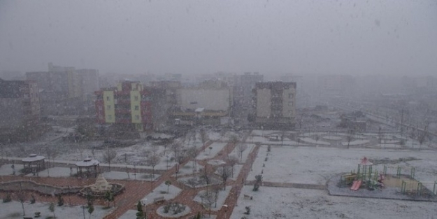 Viranşehir Merkezine Kar Yağdı