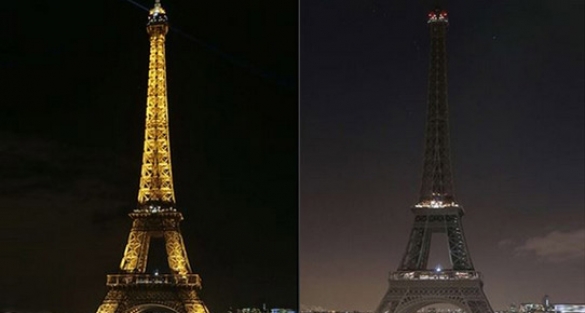 Eyfel Kulesi siyaha büründü!