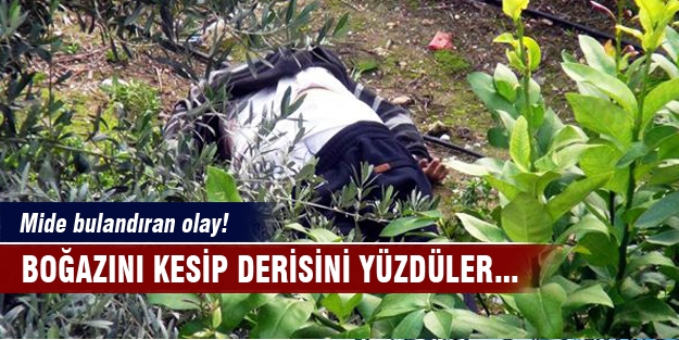 Boğazını kesip derisini yüzdüler!