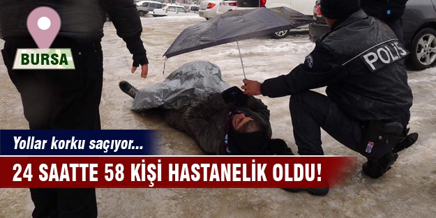 Buzda düşen genç ayağını kırdı!