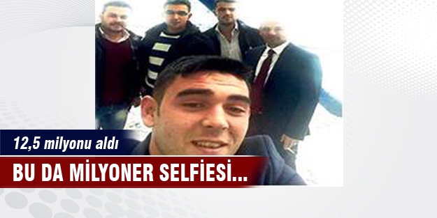 İkramiyeyi aldı selfie çektirdi