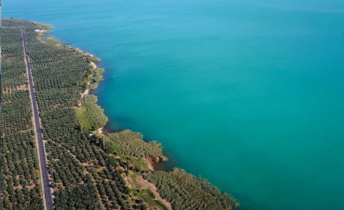 İznik Gölü turkuaz renge büründü