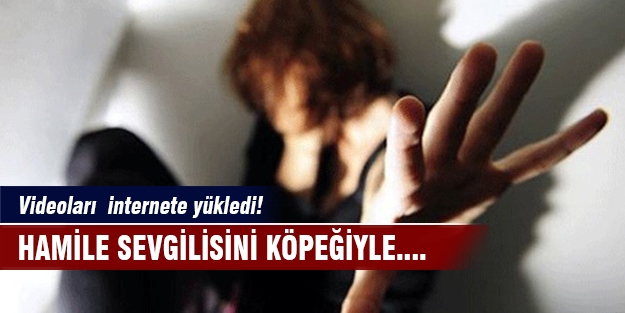 Hamile sevgilisini köpekle ilişkiye zorladı!