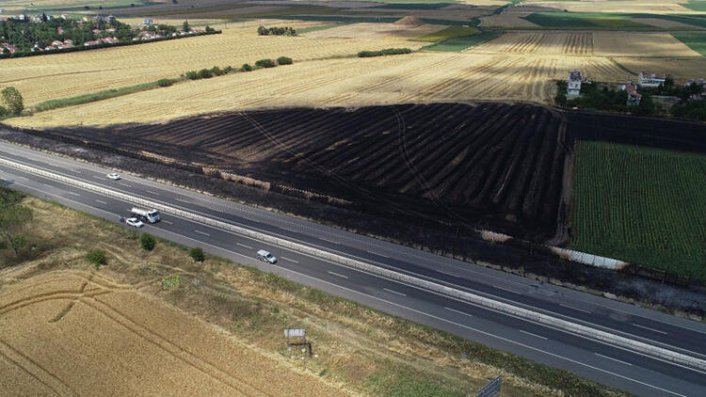 Trakya’da toplam 102 bin 700 metrekare tarım alanı yandı!