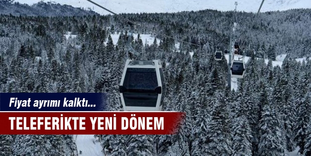 Teleferikteki fiyat ayrımı bitti