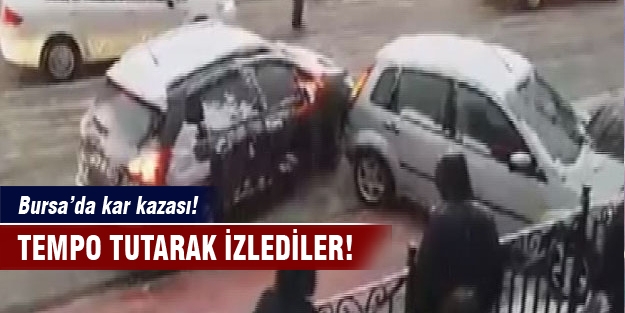 Bursa'da yollar buz pistine döndü