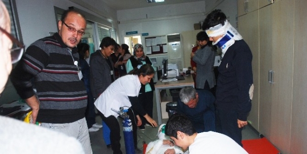 Kozan Devlet Hastanesi’nde Kurtarma Tatbikatı