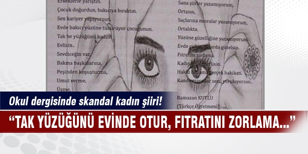 Okul dergisinde skandal şiir