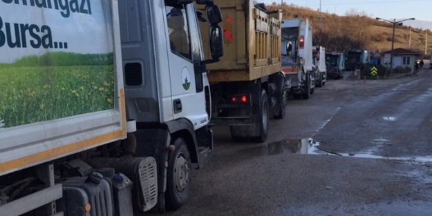 Bursa’da kar çöplüğü de vurdu