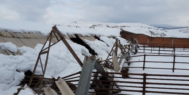 Hisarcık’ta Kar Yağışından Zarar Gören İşletmelerde Zarar Tespit Çalişmalarina Başlandı