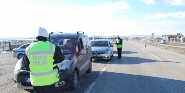 Malkara Bölge Trafik Polisinin Yoğun Kış Mesaisi
