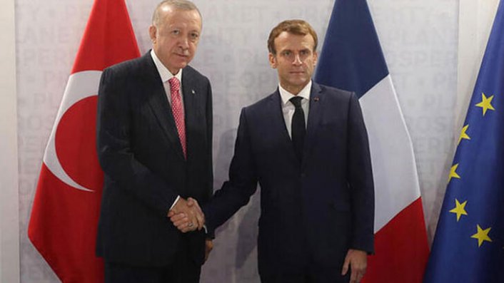 Cumhurbaşkanı Erdoğan, Fransa Cumhurbaşkanı Macron ile görüştü