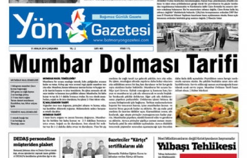 Gazeteden yemek tarifli manşetle protesto