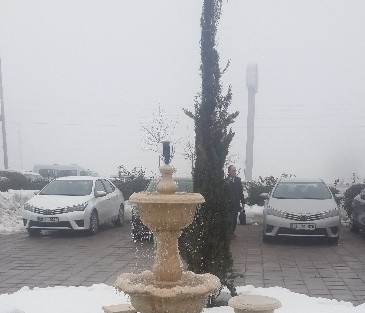 Düzce’de Süs Havuzları Dondu