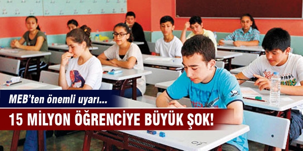 MEB'ten öğrenci ve öğretmenlere uyarı!