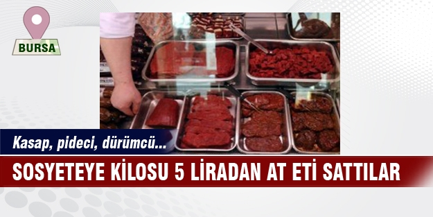 Bursa'da at eti skandalı