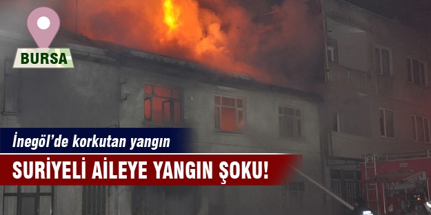 İnegöl'de iki katlı ev alevlere teslim oldu