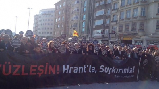 Taksim'de Hrant Dink yürüyüşü