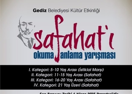 Gediz’de “safahat’ı Okuma Ve Anlama Yarışması” Müracaatları Başladı