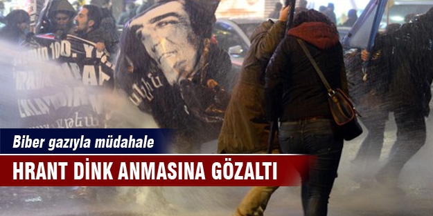 Dink protestosuna müdahale ve gözaltı