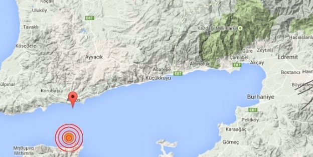 Edremit Körfezinde Deprem