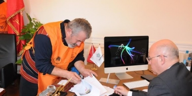 57. Alay Yürüyüş Komitesi Süleymanpaşa Belediye Başkanı Ekrem Eşkinat’ı Ziyaret Etti