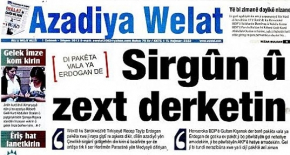 AİHM'den Türkiye'ye Azadiya Welat cezası