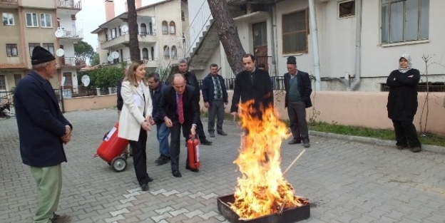 Burhaniye Tarım’da Yangın Tatbikatı
