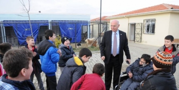 Süleymanpaşa Belediye Başkanı Eşkinat, İlkokul Öğrencileri İle Birlikte Geçici Hayvan Bakımevini Ziyaret Etti