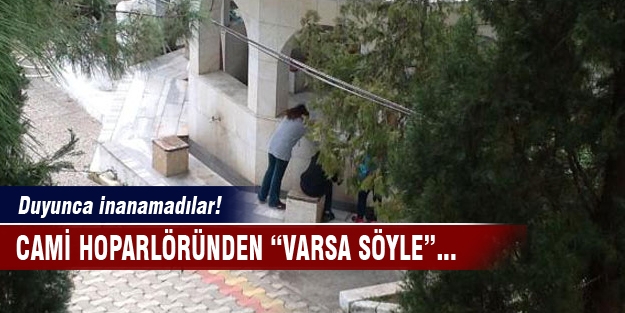 Cami hoparlöründen şarkı yankılandı