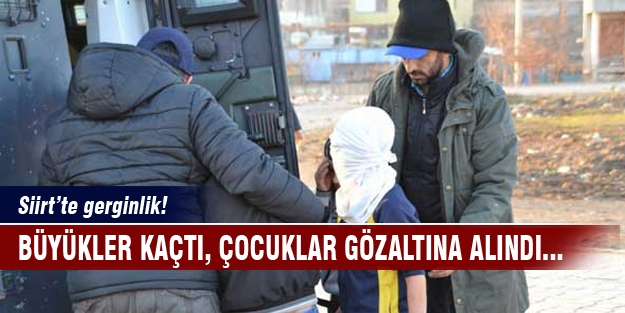 Siirt'te çoğu çocuk 30 kişi gözaltına alındı