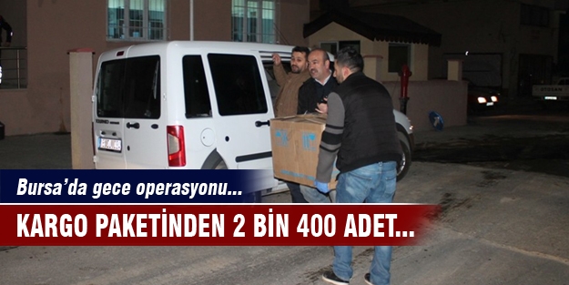 Kargo'dan 2 bin 400 paket kaçak sigara çıktı!