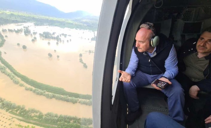 Bakan Soylu Batı Karadeniz'deki afet bölgesinde: "Gün geçtikçe tablo ağırlaşıyor"