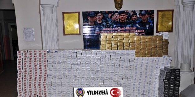 Yıldızeli’nde 10 Bin Paket Kaçak Sigara Ele Geçirildi