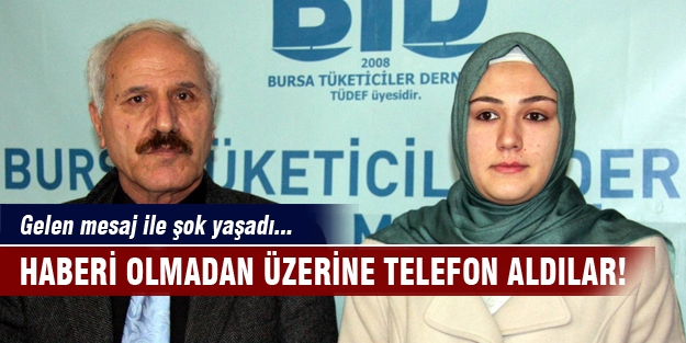 Haberi olmadan adına cep telefonu aldılar!