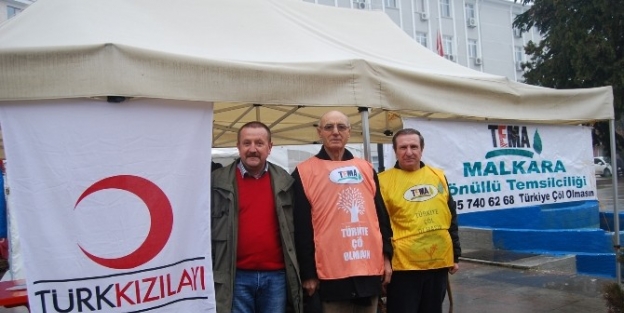 Malkara’da Kurulan Çadirda Kan Bağışına İlgi Büyük