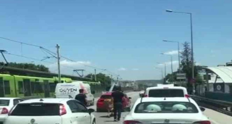 Bursa'da kaçan boğalar trafiği kilitledi