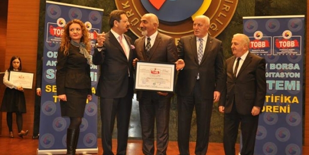 GTSO'ya yeni sertifika