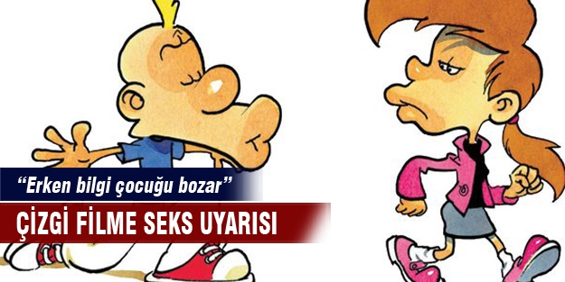 Çizgi filme seks uyarısı