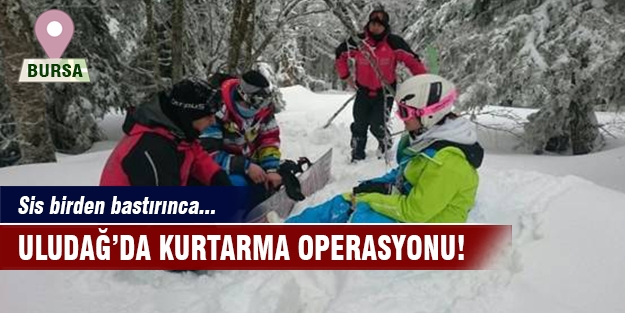 Uludağ'da kaybolan kayakçıları o tabela kurtardı