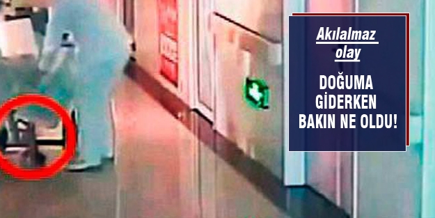 Akılalmaz olay doğuma giderken...