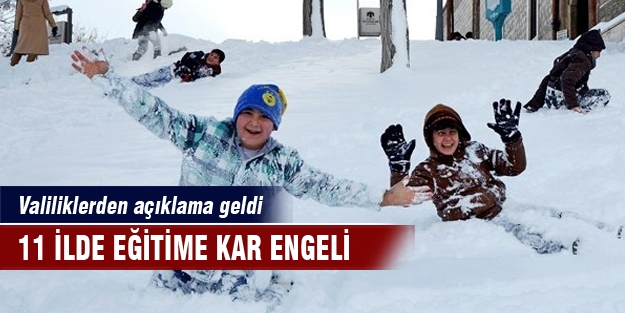 O illerde okullara kar tatili