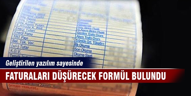 Faturaları düşürecek formül!