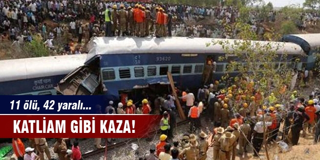 Tren raydan çıktı! 11 ölü